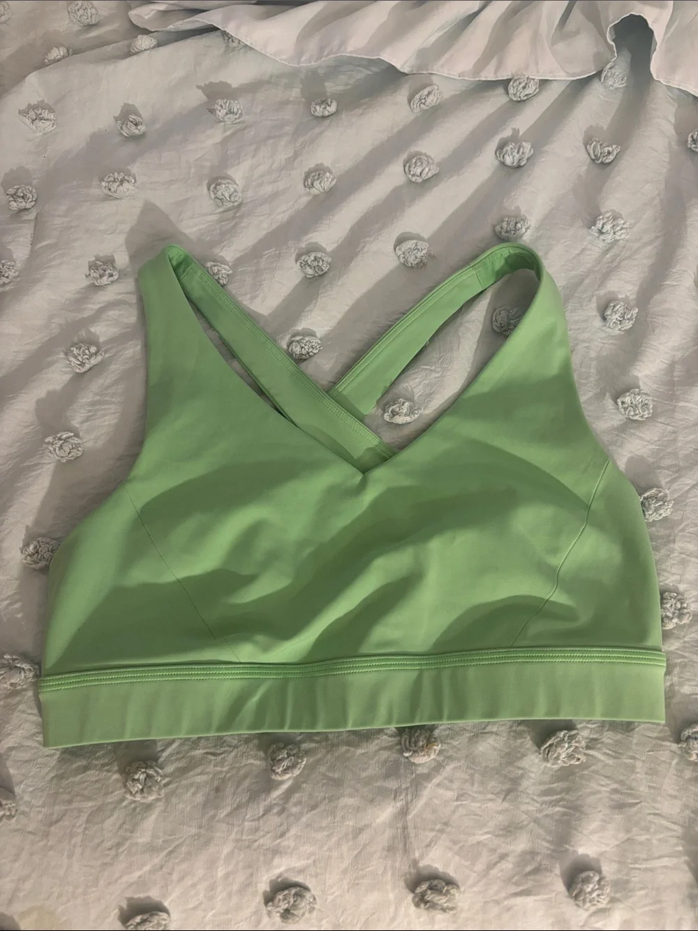 lululemon athletica Light Green Crossback Sports Bra